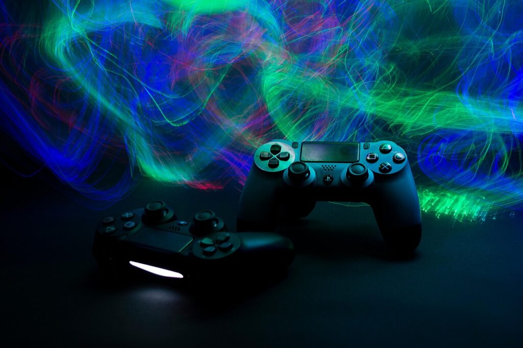 game console, controller, video games, lights, neon, freezelight, gamepad, joystick, console, ps4, xbox, dark, joysticks, playstation, play, game, technology, fun, electronics, device, video games, video games, ps4, ps4, xbox, playstation, playstation, playstation, playstation, playstation